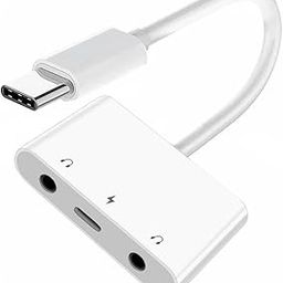 CY Type C USB-C to Dual 3.5mm Audio AUX & MIC Sound Card with PD Power Charge Adapter Compatible with Laptop Tablet Phone-20