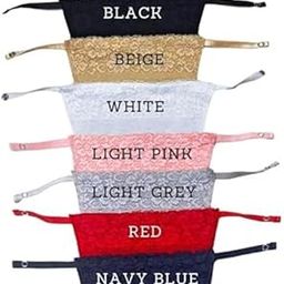 Finesse Mock Camisole Cleavage Cover, 7-Pack, Multi-Colour (Black, Beige, White, Pink, Grey, Red, Navy)-3