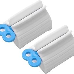 2pcs Rolling Tube Toothpaste Squeezer Toothpaste Seat Holder Stand for Bathroom Accessories（Blue）-image-24