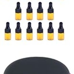 SAZ DEKOR® 20 Pieces 1ml Mini Essential Oils Refillable Glass Dropper Bottle with Bag-2