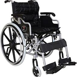 Hero Eco Med - Mediva MHL 5000-A Manual Wheelchair with detachable wheels for going in tight spaces, powder coated frame and propelling rings for patients upto 100kg weight, Mag wheels, upholstery-image-37