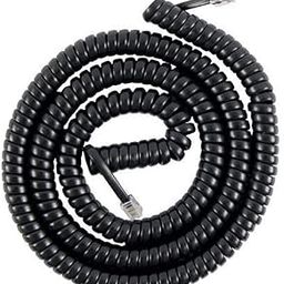 FEDUS 2M Telephone Handset Cord,Landline Handset Cord Cable (6.5Ft Uncoiled,1.2 Ft Coiled) Telephone Accessory,Black-9