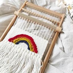 Asia international Weaving Loom Kit, 15.2" H x 9.85" W Wooden Tapestry Looms, Warp ​Frame ​Loom Heddle Bar for Weave Board Weaver Tapestry Kids Beginner-image-34