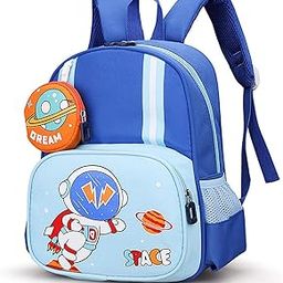 Kids Backpack Waterproof, Ultra-light School Bag with Coin Purse for Preschool and Kindergarten Students (Blue)-image-57