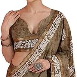 Women's Cotton Printed Saree with Unstitched Blouse Piece-image-8