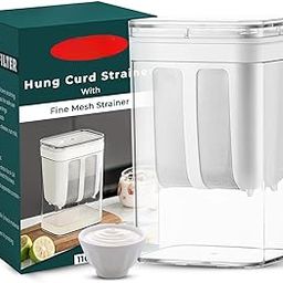 Hung Curd Strainer Box | Curd Maker and Greek Yogurt Maker - 1100ml Fine Mesh Strainer with Lid | Multifunctional Yoghurt Filter | Curd Maker for Home | Whey Separator-17