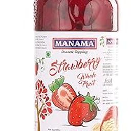 Manama Strawberry Crush, Whole Crush, (1Litre) Fruit Crush use as Dessert Topping For Cakes, Ice Creams and Making Thick Shakes-image-5