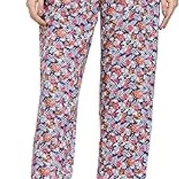 van heusen Rayon Women Allover Print Lounge Pajamas - 100% Modal - Functional Pocket, Ultra Soft, Drawstring Waist_55306_Blue Tropical_S, Small, Assorted-picture-43