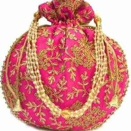 Ladies & Girls | Women Shagun Pouches for Festive Seasons | Batwa Bag Havi Pearl Work wadding & Bridle Potli bag purse-15