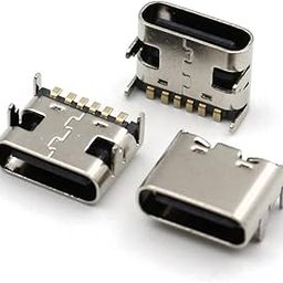 C - Type Female USB Port Plug 6-Pin SMD SMT Jack Solder Connector (Pack of 10)-29