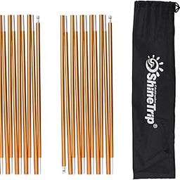 Azarxis Tent Pole Repair Kit Splint Support Kit Aluminum Rod Adjustable Poles Accessories for Camping Hiking Backpacking Tent - Pack of 2 (Gold - 11.81ft)-image-50