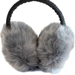 Faux Fur Winter Outdoor Accessory Foldable Ear Muffs/Warmer for Girls & Women for protection from Cold, Ideal Head/Hair Accessory during winters (Grey)-image-99