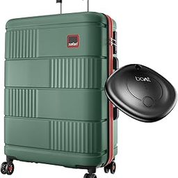 Trackr 8 Wheels 79cm Large Size GPS Enabled Trolley Bag with Boat Tag, Hard Case Polycarbonate Luggage, TSA Lock, Organized Interior, Suitcase for Travel, Trolley Bags for Travel, Dusk Green-image-31