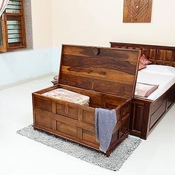 Trunk (sandook) Wooden — Heritage | Wooden Storage Trunk | Honey Sandook Box-image-73