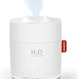 Humidifiers 500ml Cool Mist Humidifiers Air Humidifier Ultrasonic Quiet Humidifier with Night Light,USB Desktop Humidifier Waterless Auto Shut-Off for Home Baby Bedroom Office Travel (White)-picture-13