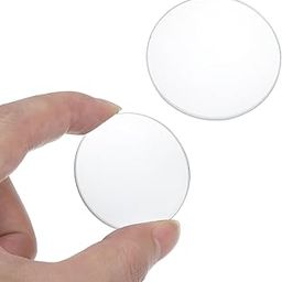MECCANIXITY Double Convex Lens, 2.36"(60mm) Focal Length 1.58" (40mm) Diameter Optically Worked Glass Polished Ground Edges Great for Physics Class, 2 Pack-4