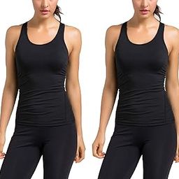 Women's Workout Vest Compression Racerback Stretch Tank Top-image-18