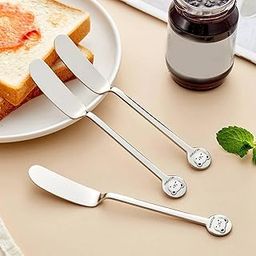 SHIPLORD® Long Handle Butter Knife Set ‚¨ Stainless Steel Spatula for Bread Jam Cheese & Cream ‚¨ Durable Kitchen Utensils for Effortless Spreading-image-32