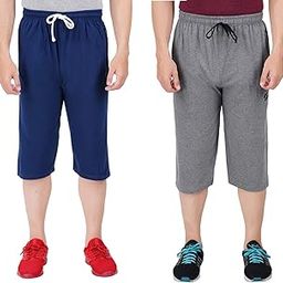 Men's Regular Fit Three Fourth Capri (Pack of 2)-picture-27