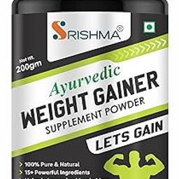 SRISHMA Weight Gainer Powder Helps in Improving Muscle Mass For Men and Women Weight Gainers/Mass Gainers (200 g, No Flavour)-image-0