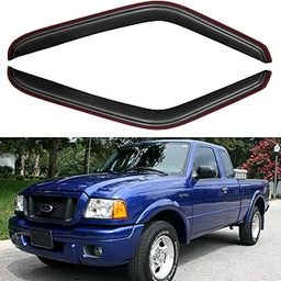 in-Channel Window Rain Guards Shield for 1993-2011 Ford Ranger, Window Vent Visors Shades Wind Deflectors for 1994-2009 Mazda B2300, 1998-2001 Mazda B2500, 1994-2007 Mazda B3000-18