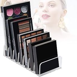 Croudoa Modern Acrylic Clear Makeup Organizer, 7 Compartments, Cosmetics Storage Solution for Eyeshadow Palette Contour Kit-image-46