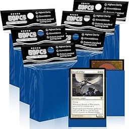 Night Blue Card Sleeves Fit for MTG, 300 Pieces Perfect Fit Standard Card Sleeves for Trading Card Sports Cards Baseball Cards TCG Yugioh Magic,Affordable Sturdy and Nice Shuffling-31
