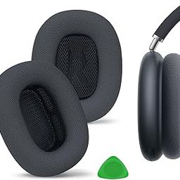 Geekria Comfort Mesh Fabric Replacement Ear Pads Compatible with Apple AirPods MAX (A2096), AirPods MAX2 (A3184) Headphones, Ear Cushions, Repair Parts (Midnight)-image-36