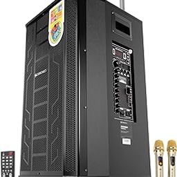 ZEBRONICS Metal Pro Powerful DJ Trolley Speaker with UHF Wireless Mic, Karaoke, TWS, 150W RMS Output, Built-in Rechargeable Battery, 15" Driver, 2X USB Input & Remote Control, Black-30