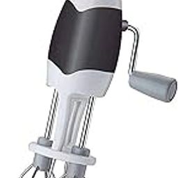 Homevilla Stainless Steel Dual Blade Handheld Manual Hand Blender Mixer for Whipping Beating Liquidizing Egg Beater Whisker Lassi Butter Milk Maker Mixer Hand Blender (Multicolor)-picture-29