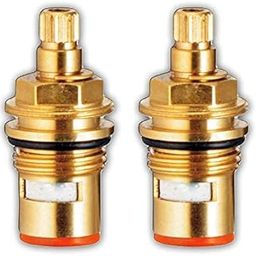 PAWANWARE Ceramic Disk Fitting Brass Standard Spare Part for Repairing/Spindle Disc Tap Inner Cartridge/Quarter Turn - Set of 2 (Size 1/2 Inch)-image-8