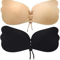 Wire Free Stick on Bra for Women Silicone Butterfly Stick-on Bra Skin Invisible Push up Bra Padded Wire Free Strapless self Backless Adhesive Bra-image-97