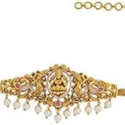 kushal's Ruby Gold Plated Ethnic Antique Bajuband/Armlet - 410268-picture-11