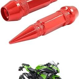 LOVMOTO Universal 2PC Spiked Aluminum Stem Valve Caps Dustproof Tire Wheel Stem Caps for Cars,SUVs,Trucks Bicycles and Motorcycles Comfortable with Ni-nja Zx6-image-83