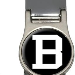 Letter B Initial Black White Money Clip-image-89