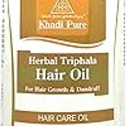Khadi Pure Gramodyog Herbal Triphala Hair Oil, 210ml | Strengthens Hair, Reduces Hair Fall & Promotes Healthy Growth | Nourishes Scalp & Restores Hair Health | 100% Natural & Ayurvedic-1