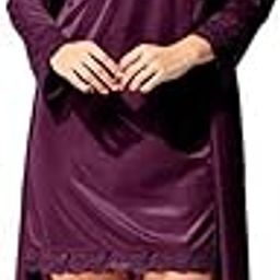 Satin 2 Pic Nighty and Robe (Free Size, Purple)-image-37