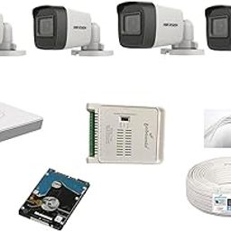 Fabtonic Hikvision Combo Kit with 4 Pieces 5MP Full HD Bullet Camera, 4CH DVR 1TB Hard Disc, CCTV Wire Roll Power Supply and All Required Connectors-19