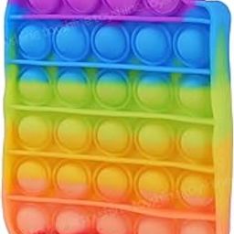 Toyshine Pack of 1 - ICE Cream Fidget Popping Sounds, BPA Free Silicone, Push Bubbles Sensory Pop It Toy - Dark-0