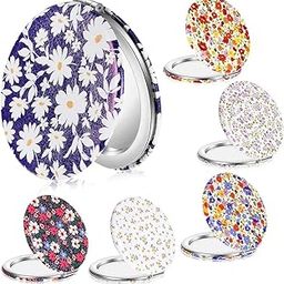 6 Pocket Mirrors for Women Small Mini Compact Mirror for Purse Magnifying Travel Makeup Mirror Portable Folding Mirror Gift Small Mirrors for Students Teacher Friend(Random Design)-18