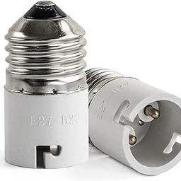 Prop It Up E27 to B22 Screw Base Socket Lamp Holder Light Bulb Converter Adapter, 2 Pieces, Black or White Randomly-image-12