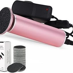 Electronic Foot File (Speed Adjustable) with 60pce Replacement Sandpaper Disk, Professional Electric Callus Remover Pedicure Tool with Foot Callus Shaver for Feet Dead Skin (FCR-1 Pink)-image-84