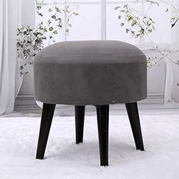 Greetwood Stool Ottoman Pouffes for Living Room, Kitchen, Home, Office Furniture with Soft Cotton Cushion Mudda Footrest Stool for Chair Sofa Bed Dressing Decor, Grey (17 Inch Pack of 1)-image-27
