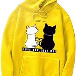 Printed Hoodie Sweatshirts Regular Fit Hoody Fleece Stylish Design Hooded Sweatshirt Winter Wear for Women Girl-image-12