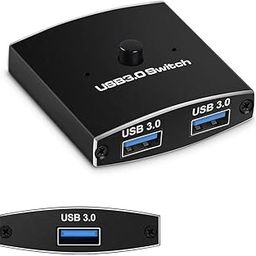 USB Switch 3.0 KVM Switch,Bi-Directional Selector 2 in 1 Out/1 in 2 Out, USB Switcher 2 Computers Share 1 USB Devices for PCs Mouse Keyboard Printer Scanner-5