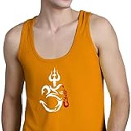 Men Divine OM Printed Cotton Sleeveless T-Shirt, Gym Vest-picture-48