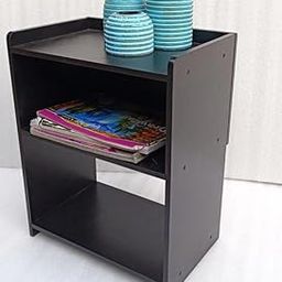 TAKME Bedside Table | Side Table | Wooden End Table Stool for Living Room, Bedroom (Color - Brown)-picture-1