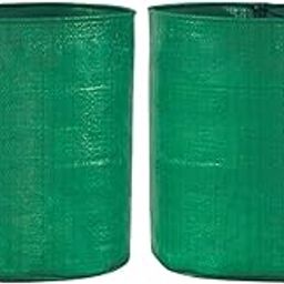 HDPE UV Protected Round Plants Grow Bags 24x24 Inches Pack of 2 Green Colour Suitable for Terrace and Vegetable Gardening-image-6