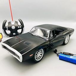 codally 1970 Dodge Muscle Car RC – High-Speed 2.4GHz Remote Control with Lights & Opening Doors, Glossy Black – Ultimate Fast & Furious Toy for Boys-image-21
