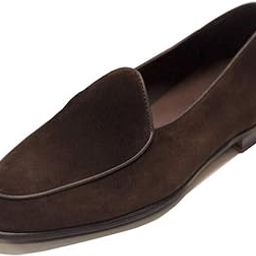 Handmade Men's Gony Brown Real Suede Leather Slip-on Smart Loafers with Black Sheet Sole-image-87